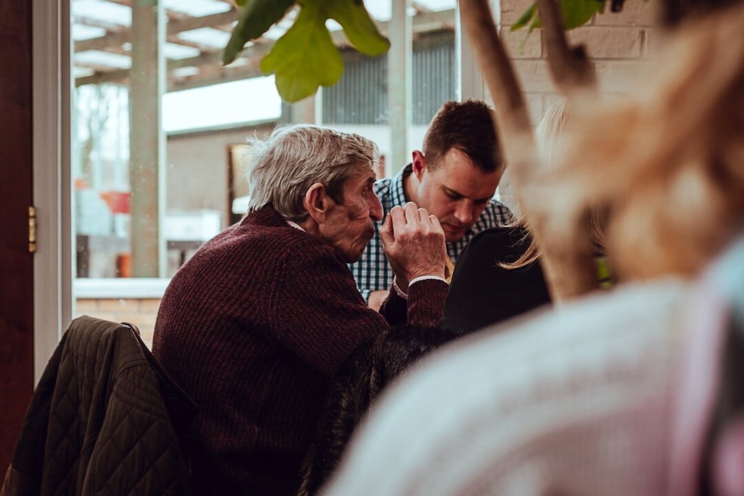 elderly resident sharing story